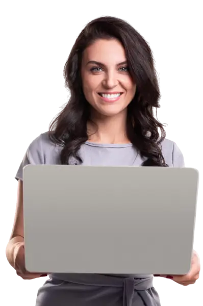Professional women working on a laptop using cloud solutions for business collaboration